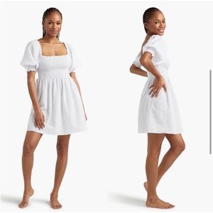 NWT — The Hill House Athena Nap Dress in White Swiss Dot — M